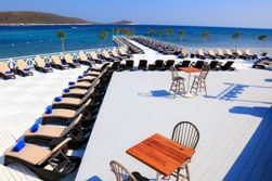 Seya Beach Hotel, Alacati - Turkey. Beach deck.